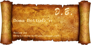 Doma Bottyán névjegykártya